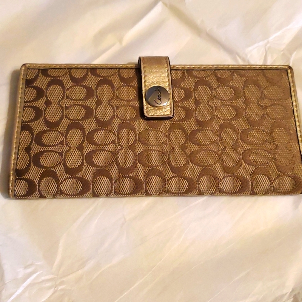 Coach Checkbook Holder EUC